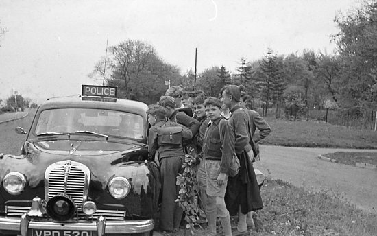 The boys meet the bobbies