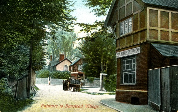 Entrance to Banstead Village, 1906