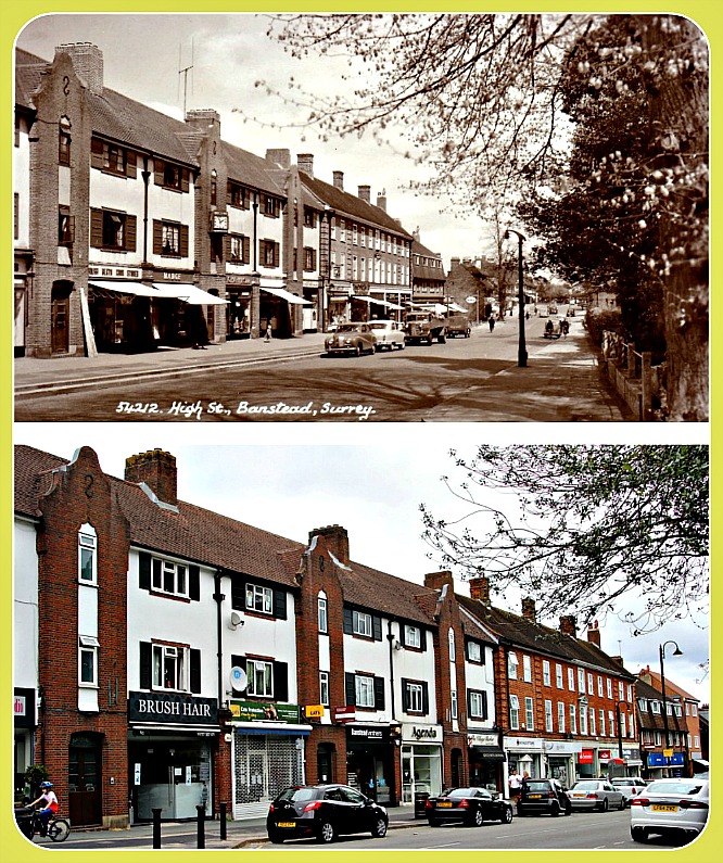 Banstead High Street - 1955 and 2020